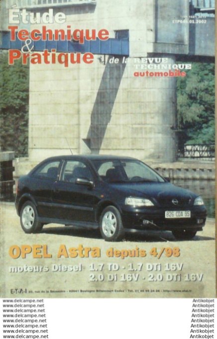 R.T Automobile Opel Astra D 04/1998 étude # 646