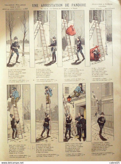 Une Arrestation  de Pandore  (Pellerin d'epinal)