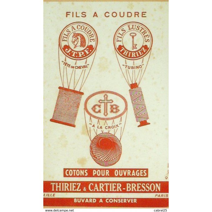 Buvard THIRIES CARTER BRESSON Fils à coudre