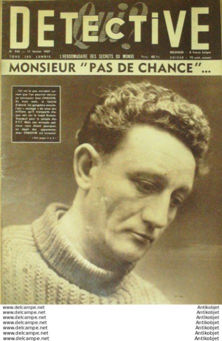 Détective 1957 # 554 Louviers Ville D'avray Strasbourg Granville St-Julien-Gras-Capou