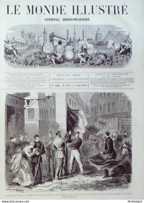 Le Monde illustré 1871 n°738 Paris incendiaires pétroleuses Versailles (78)
