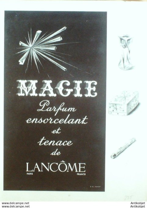 Publicite Cosmetique Lancome Magie 1946