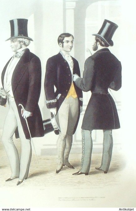 Gravure de Mode originale Le Progres 1855 # 65 (Maison Desprey)