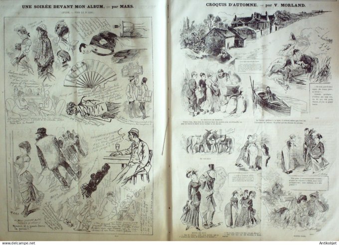 Le Journal Amusant 1880 # 1262 Visite a l'exposition des Champs-Elysees par Randon