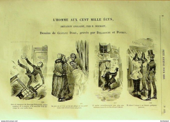 Petit journal pour Rire 1859 # 223 Au jardin des plantes grevin