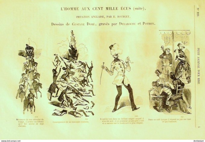 Petit journal pour Rire 1859 # 223 Au jardin des plantes grevin
