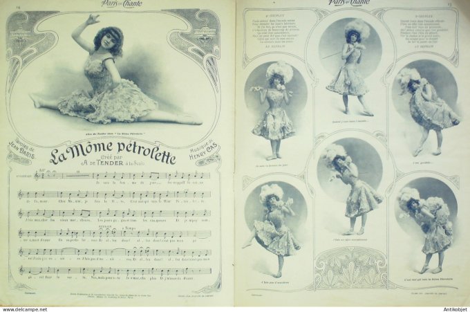 Paris qui chante 1903 n°  2 Fursy Cake Walk Darty Alice Tender les Elks