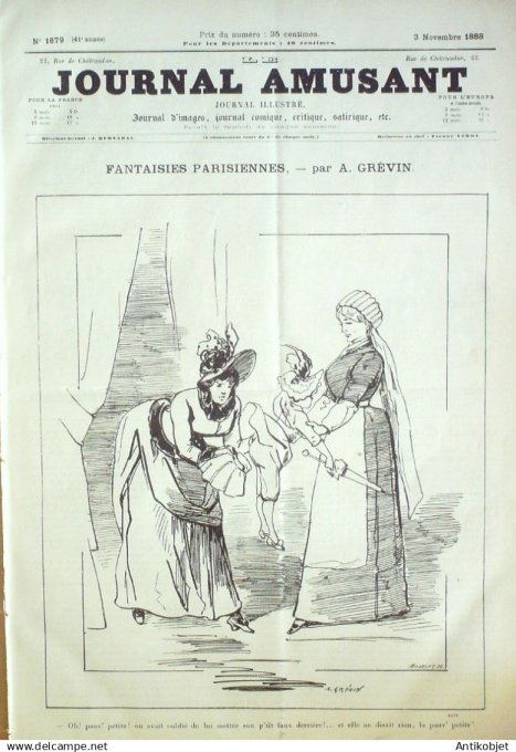 Le Journal Amusant 1889 # 1679 La Saint-Hubert au chateau par Mars