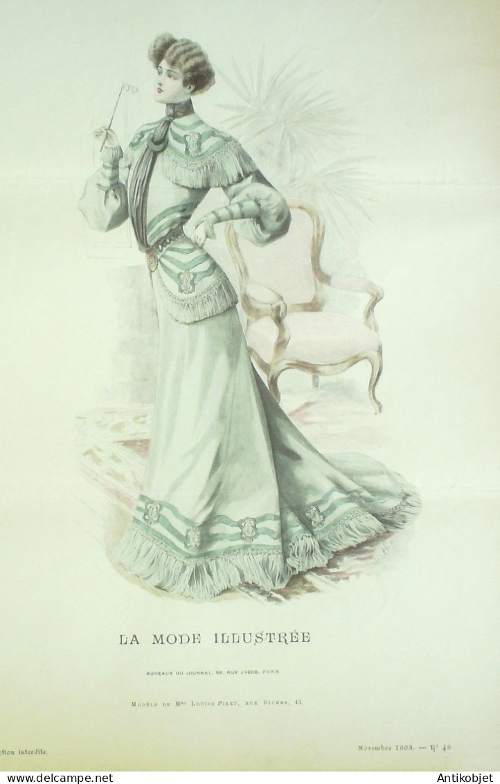 Gravure Mode illustree 1903 # 48 (Old Fashion plate) RARE