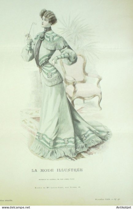 Gravure Mode illustree 1903 # 48 (Old Fashion plate) RARE