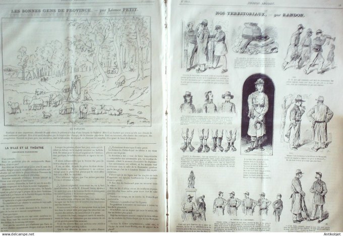 Le Journal Amusant 1880 # 1233 Theatre Robert Macaire par Stop