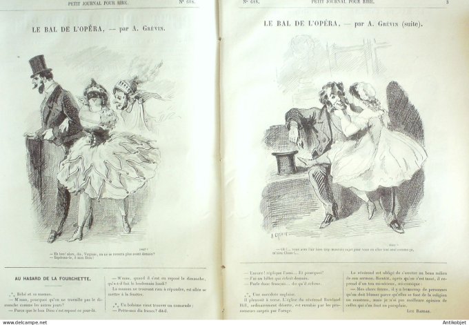 Petit journal pour Rire 1867 # 618 Le bal de l'Opera Grevin