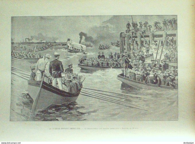 Le Monde illustré 1898 n°2156 Chateaubriand (44) Cuba Santiago Baiquiri Bayeux (14)