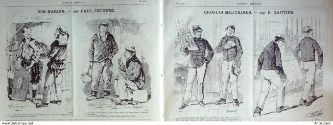 Le Journal Amusant 1889 # 1679 La Saint-Hubert au chateau par Mars