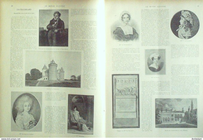 Le Monde illustré 1898 n°2156 Chateaubriand (44) Cuba Santiago Baiquiri Bayeux (14)