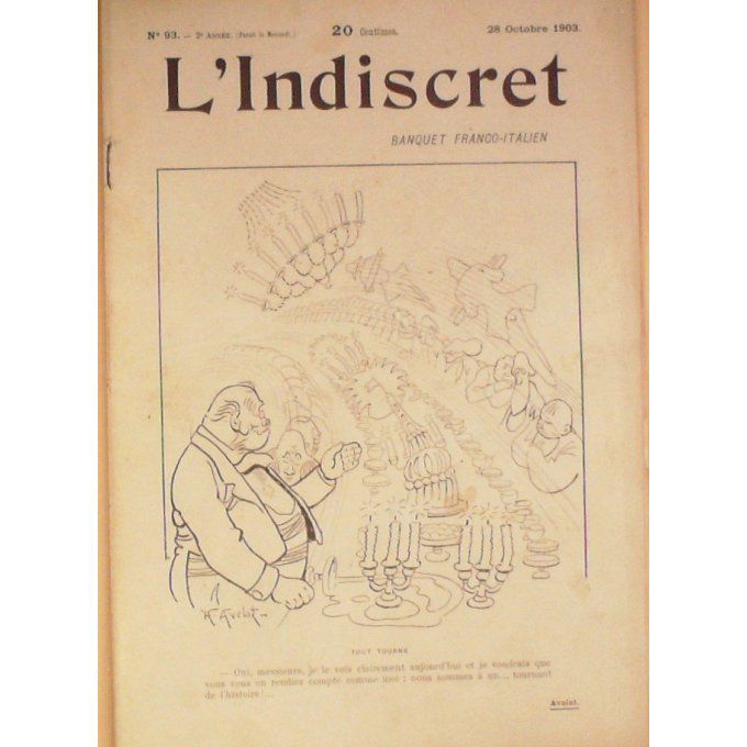 L'indiscret 1903 n° 93 AVELOT LOURDEY BEAUVAIS FLORES BARONI WELY MIRANDE DELANNOY
