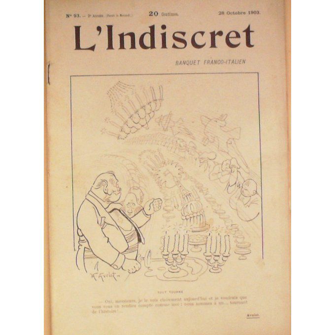 L'indiscret 1903 n° 93 AVELOT LOURDEY BEAUVAIS FLORES BARONI WELY MIRANDE DELANNOY