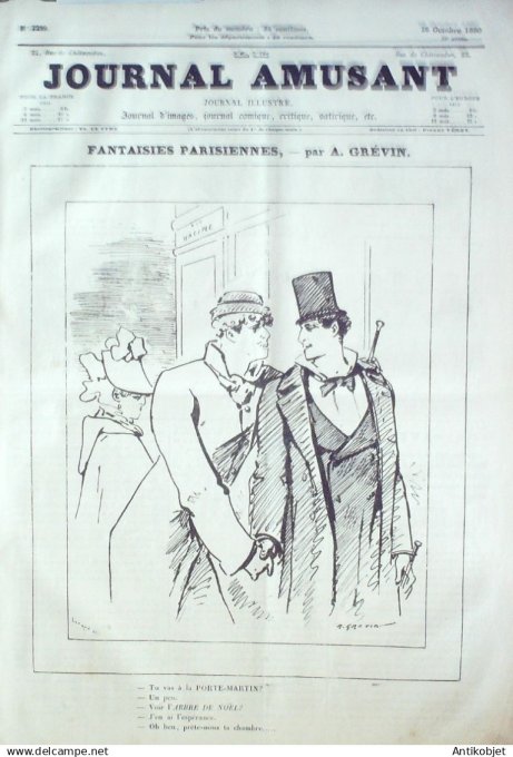 Le Journal Amusant 1880 # 1259 Reapparition des huitres par Leonnec