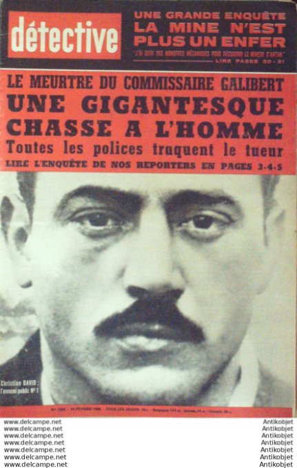 Détective 1966 # 1024 St-Pierre-d'Oléron Maubeuge Toulouse Vichy Mulhouse Carmaux