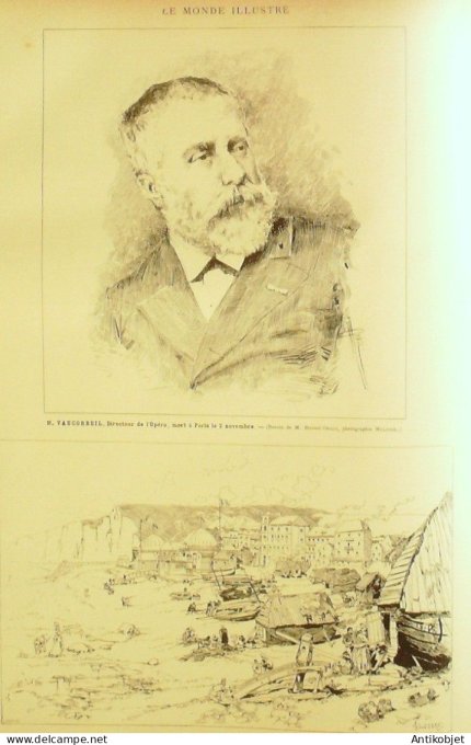 Le Monde illustré 1884 n°1441 Chine Tonkin Lituanie Yport (76) Pays-Bas Guillaume II
