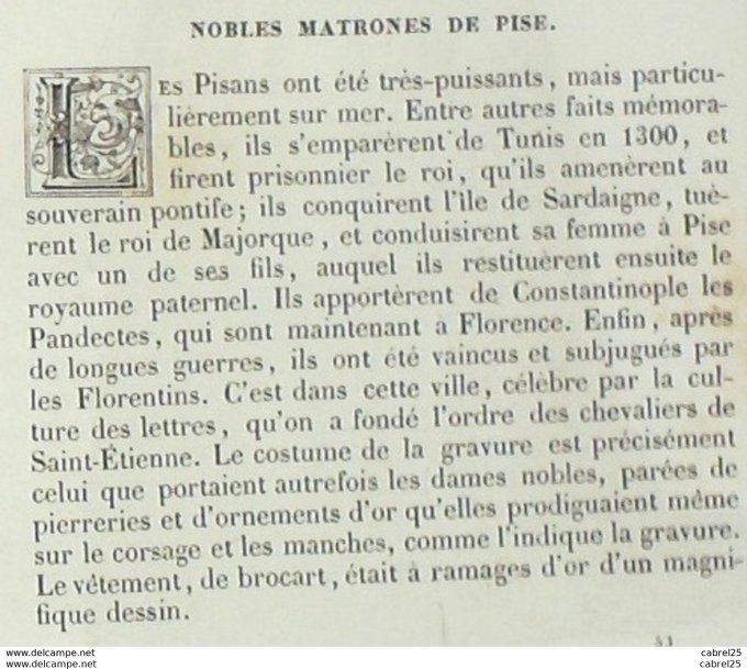 Italie PISE Matrone 1859