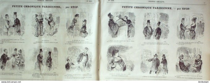 Le Journal Amusant 1880 # 1259 Reapparition des huitres par Leonnec