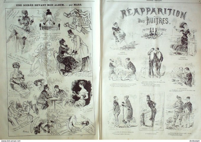 Le Journal Amusant 1880 # 1259 Reapparition des huitres par Leonnec