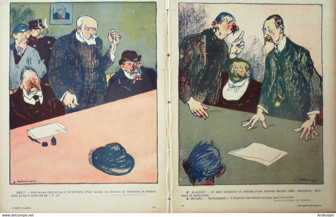 L'Assiette au beurre 1908 # 371 Les Conseillers Municipaux Delannoy