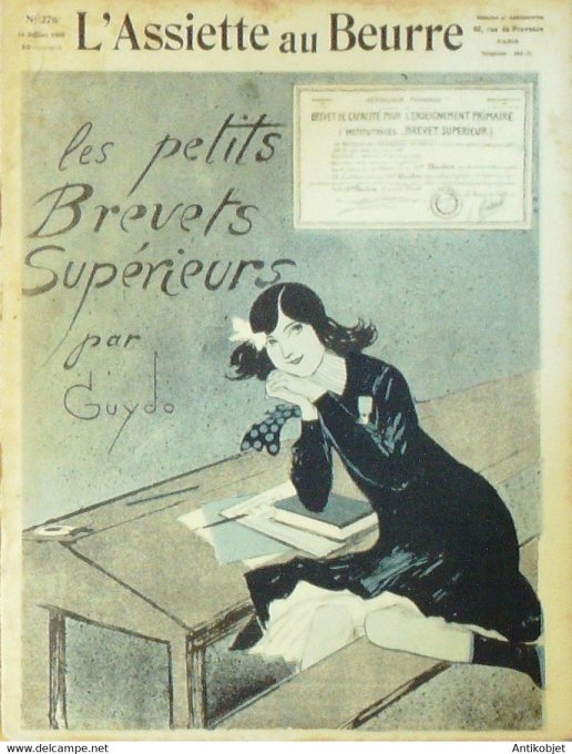 L'Assiette au beurre 1906 # 276 Les petits brevets supérieurs Guydo