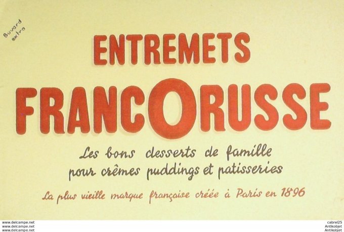 Buvard Francorusse Pattisserie