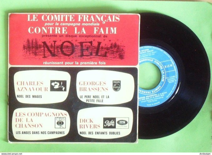 Aznavour Charles 45T EP Dick Rivers Noel 1970