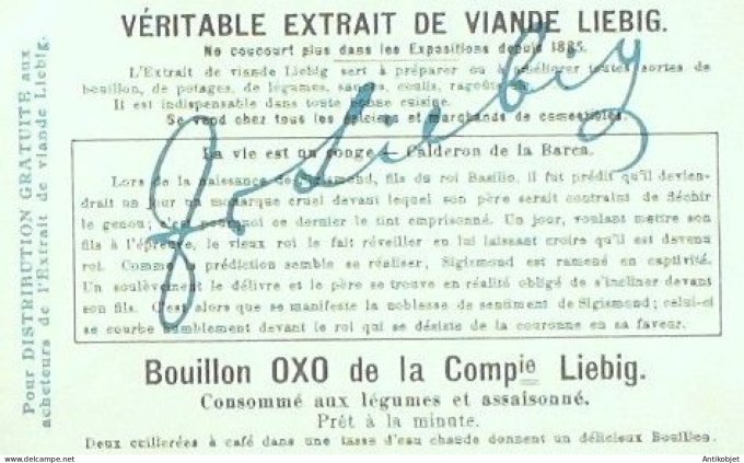 Chromo Liebig Sang  871 Tragedies celebres IV (1906)