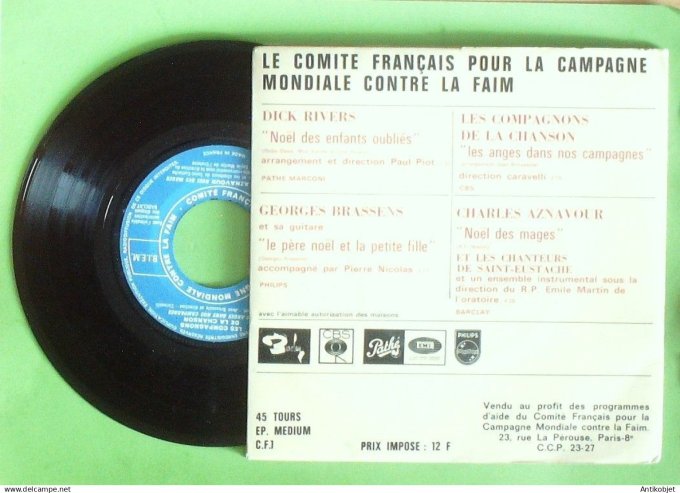 Aznavour Charles 45T EP Dick Rivers Noel 1970