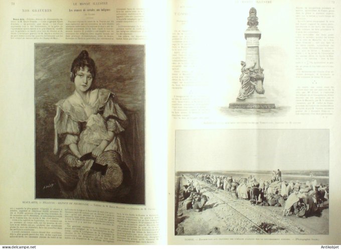 Le Monde illustré 1898 n°2130 Général Saussier Chartreux Marseille (13) Tunisie