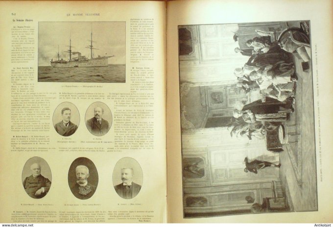 Le Monde illustré 1900 n°2272 Bruxelles Prince Albert tribune royale Carnac St-Cornély (56)