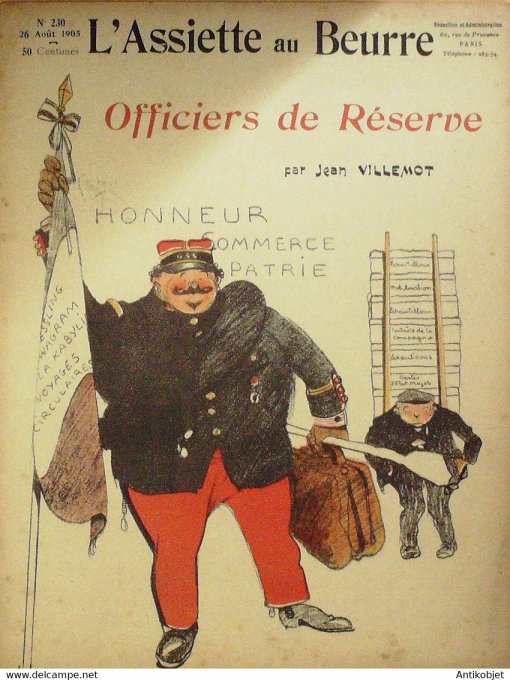 L'Assiette au beurre 1905 n°230 Officiers de réserves dispenses Villemot