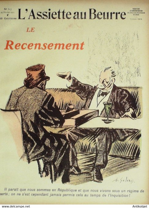 L'Assiette au beurre 1910 n°517 Le Recensement Galanis