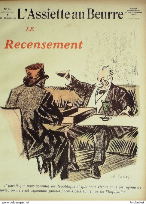 L'Assiette au beurre 1910 # 517 Le Recensement Galanis