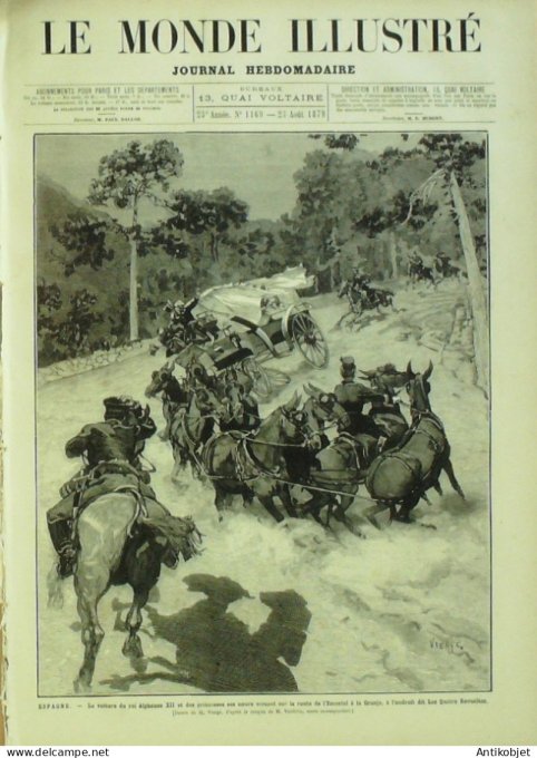 Le Monde illustré 1879 n°1169 Bruxelles Châtenois (67) Escurial Granja Alphonse Egypte