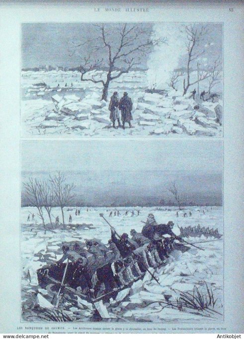 Le Monde illustré 1880 n°1191 Saumur Villebernier Treves-Cunault Panvigne Souzay (49)