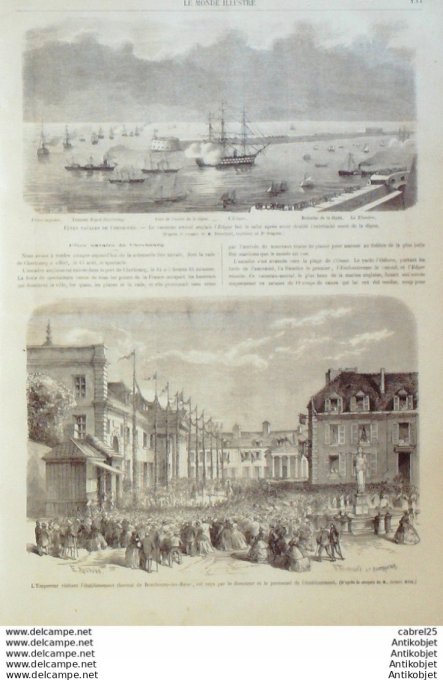 Le Monde illustré 1865 n°437 Japon Ile Sikok Yokohama Cherbourg (50) Bourbonne (52) Mexique Jonuta T