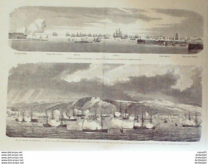 Le Monde illustré 1865 n°437 Japon Ile Sikok Yokohama Cherbourg (50) Bourbonne (52) Mexique Jonuta T