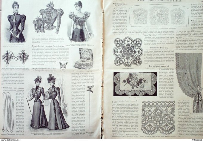 La Mode illustrée journal 1897 n° 52 Toilette de bal
