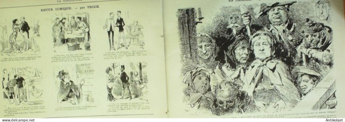 La Caricature 1883 #166 Dernier coup de feu Loys Antiquaille Caran d'Ache Loys Trock