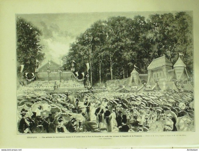 Le Monde illustré 1879 n°1169 Bruxelles Châtenois (67) Escurial Granja Alphonse Egypte