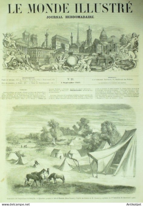 Le Monde illustré 1857 n° 21 Sydenham Algérie Aït-el-Hassem Beni Yenni Havre (76)
