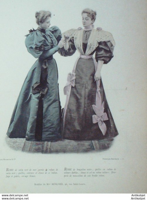 La Mode pratique 1894 # 51 Robes de satin et Bergaline