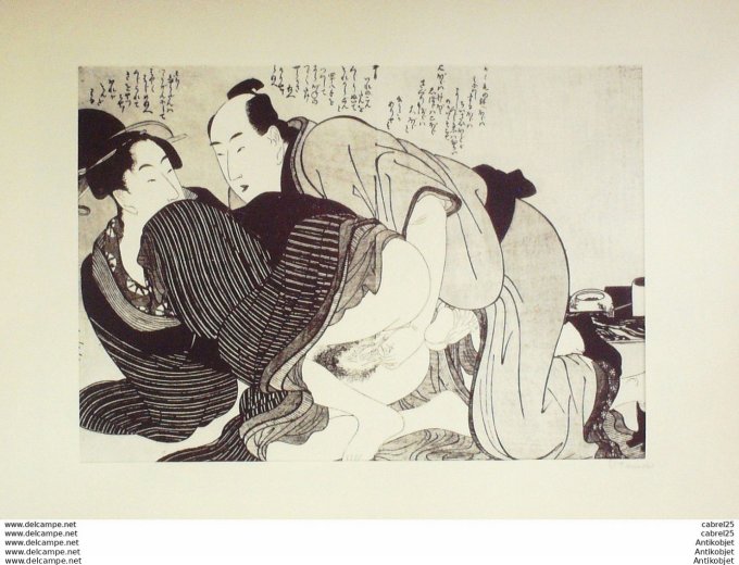 Estampe Japonaise scène érotique (Kitagawa Utamaro 1753-1806)