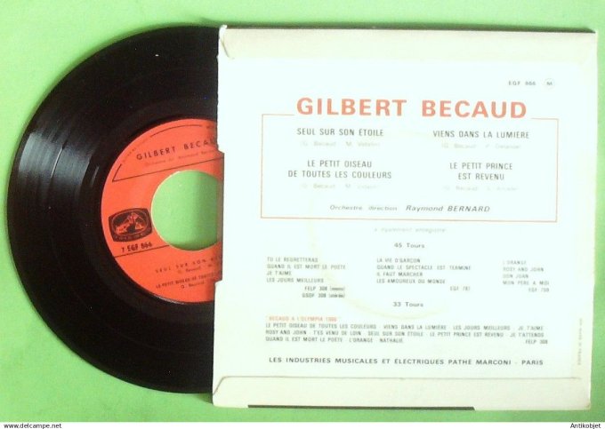 Bécaud Gilbert 45T EP Le petit oiseau de toutes les couleurs