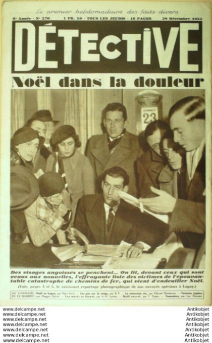 Détective 1933 # 270 Pélussin-Mont Pilat Strasbourg Moulins